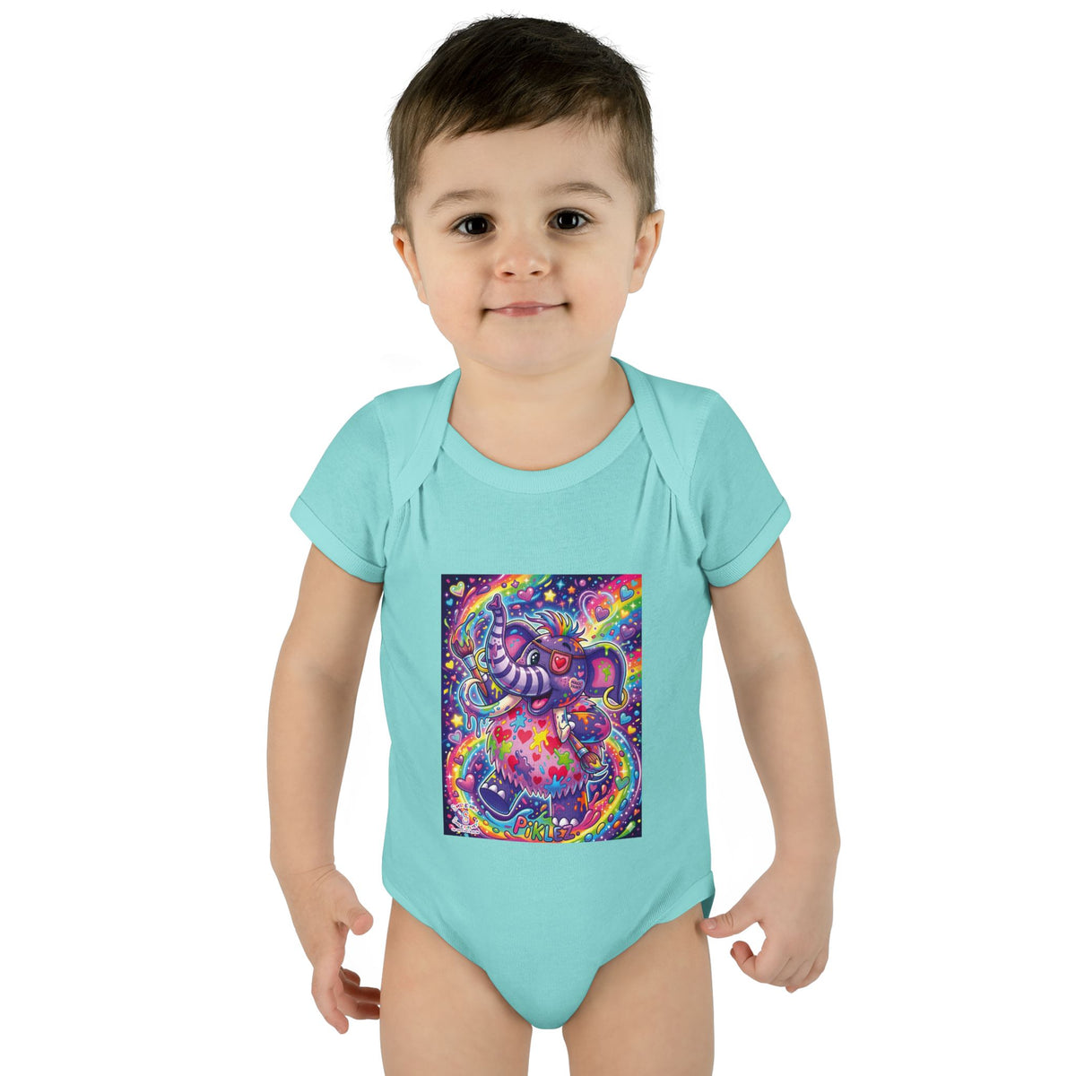 Piklez™ Infant Baby Rib Bodysuit – "Magic Paint!" Graphic | Smile Universe Collection