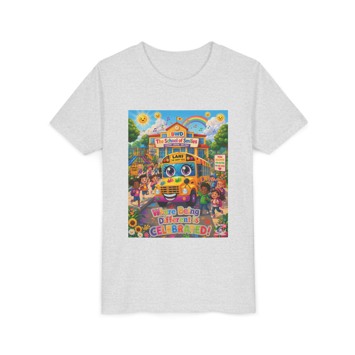 Lani™ Youth Short Sleeve Tee – "Where Being Different is CELEBRATED!" Graphic Shirt