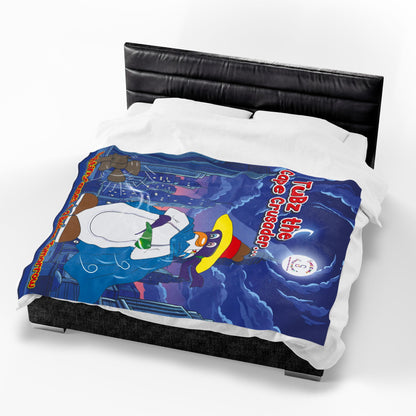 TuBz™ Velveteen Plush Blanket – "Fighting Causes 4 a Better Tomorrow" Graphic | Smile Universe Collection