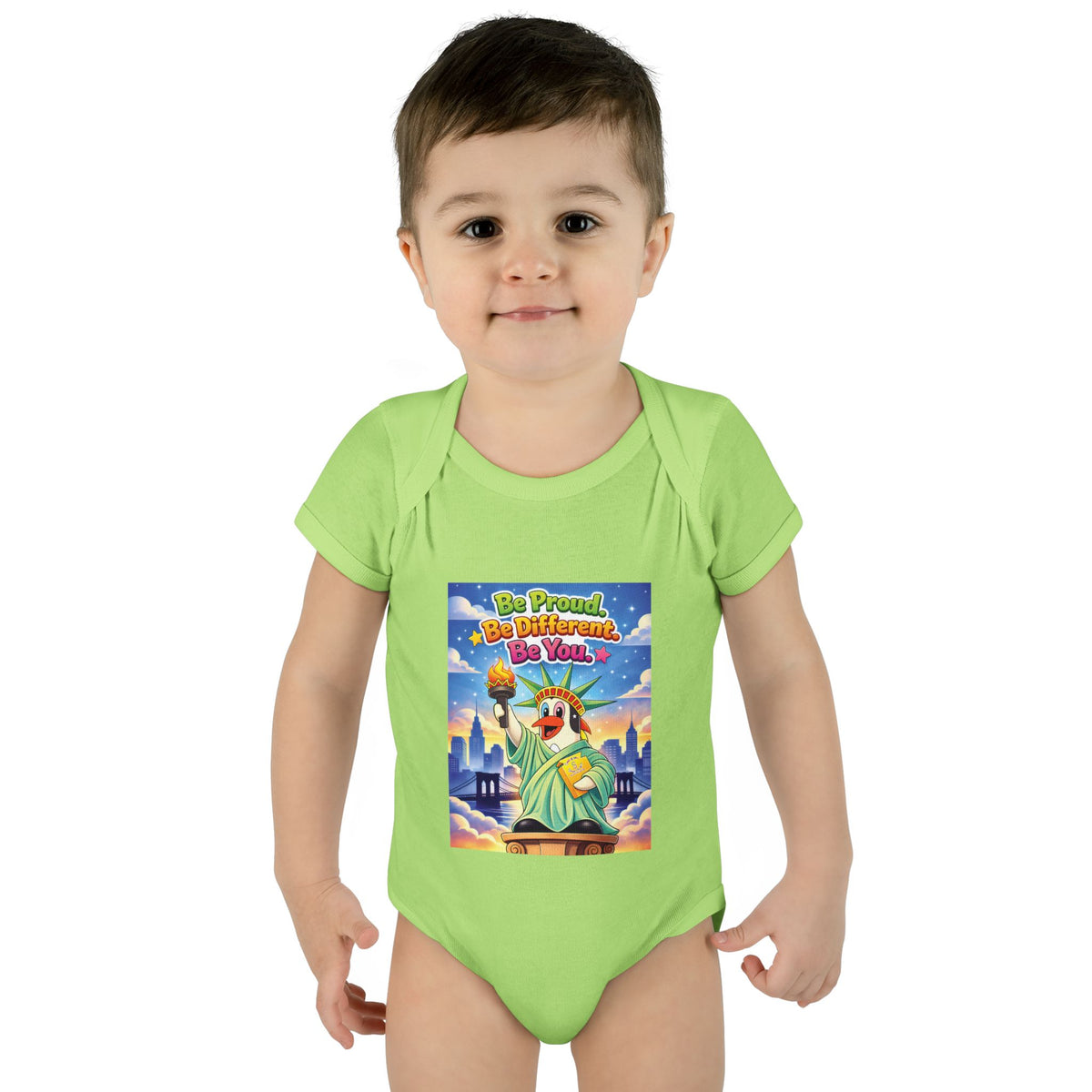 TuBz™ "Be Proud. Be Different. Be You." Infant Bodysuit - Inspirational Baby Onesie
