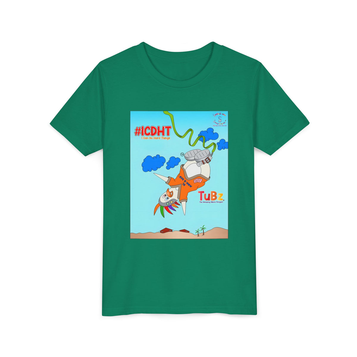 TuBz™ "I Can Do Hard Things" Youth T-Shirt - Motivational Kids Graphic Tee