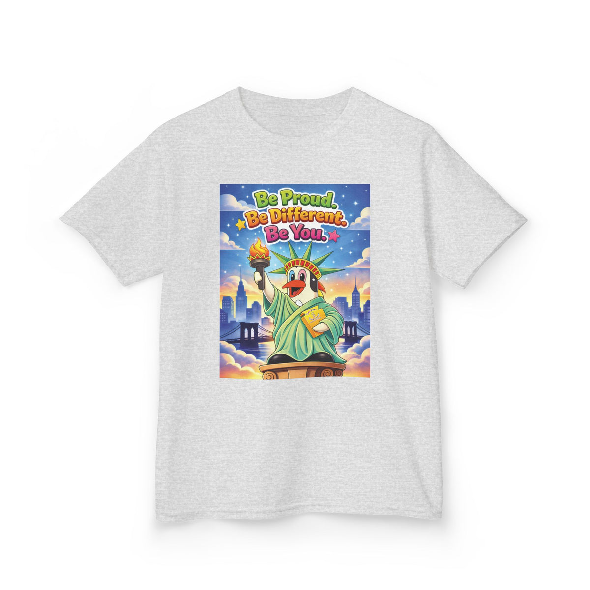 TuBz™M "Be Proud. Be Different. Be You." Kids T-Shirt - Inspirational Graphic Tee