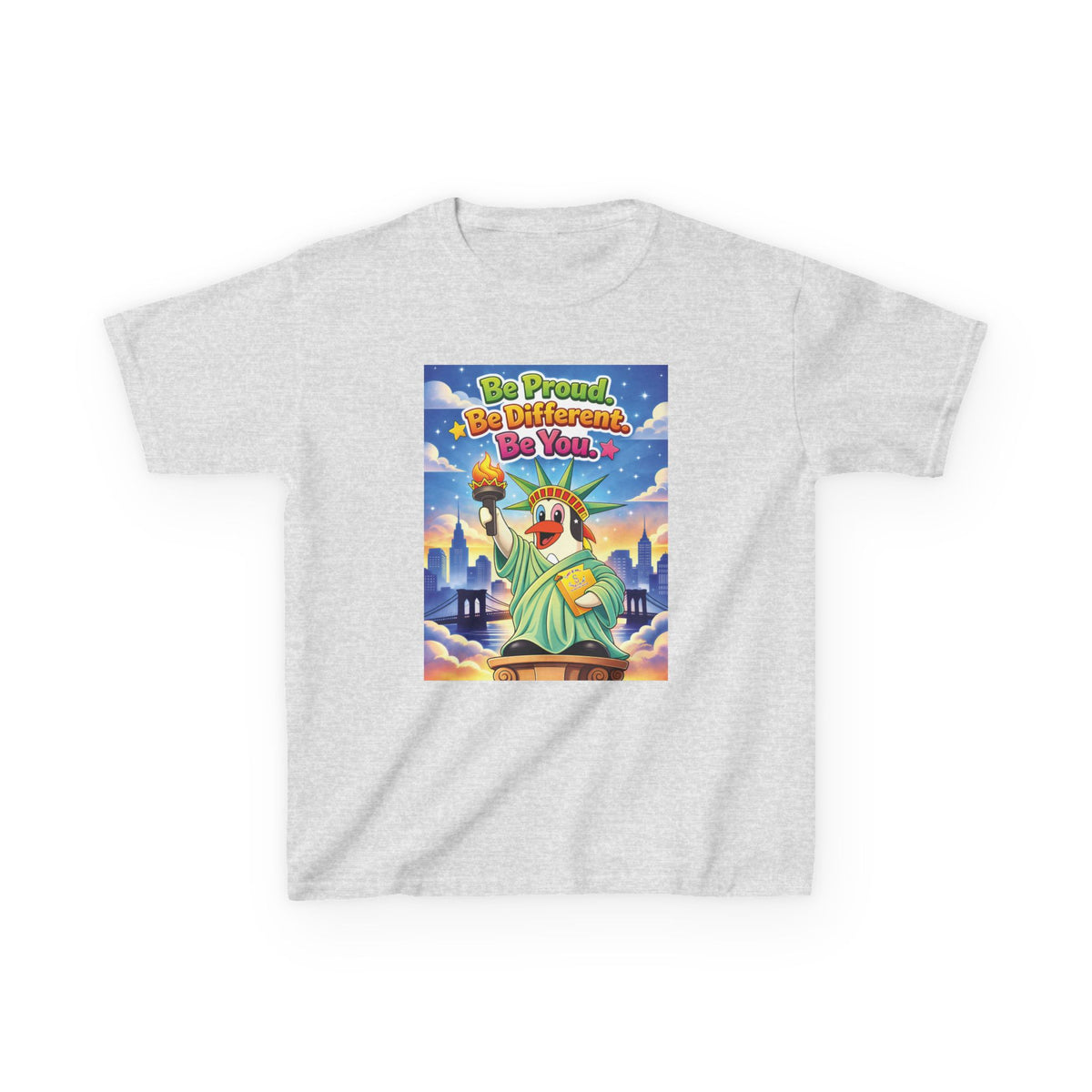 TuBz™M "Be Proud. Be Different. Be You." Kids T-Shirt - Inspirational Graphic Tee