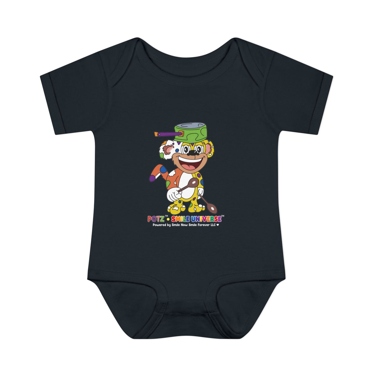 Potz™ Infant Baby Rib Bodysuit – Playful Chef Graphic Onesie | Smile Universe Collection