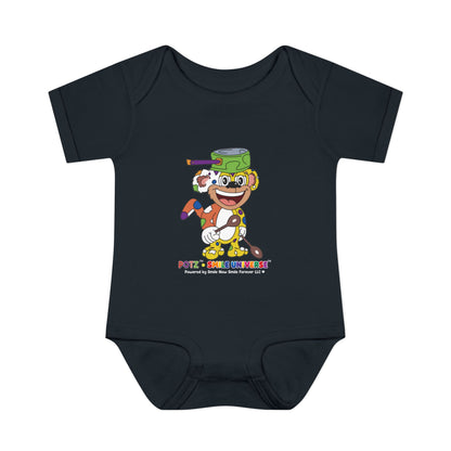Potz™ Infant Baby Rib Bodysuit – Playful Chef Graphic Onesie | Smile Universe Collection