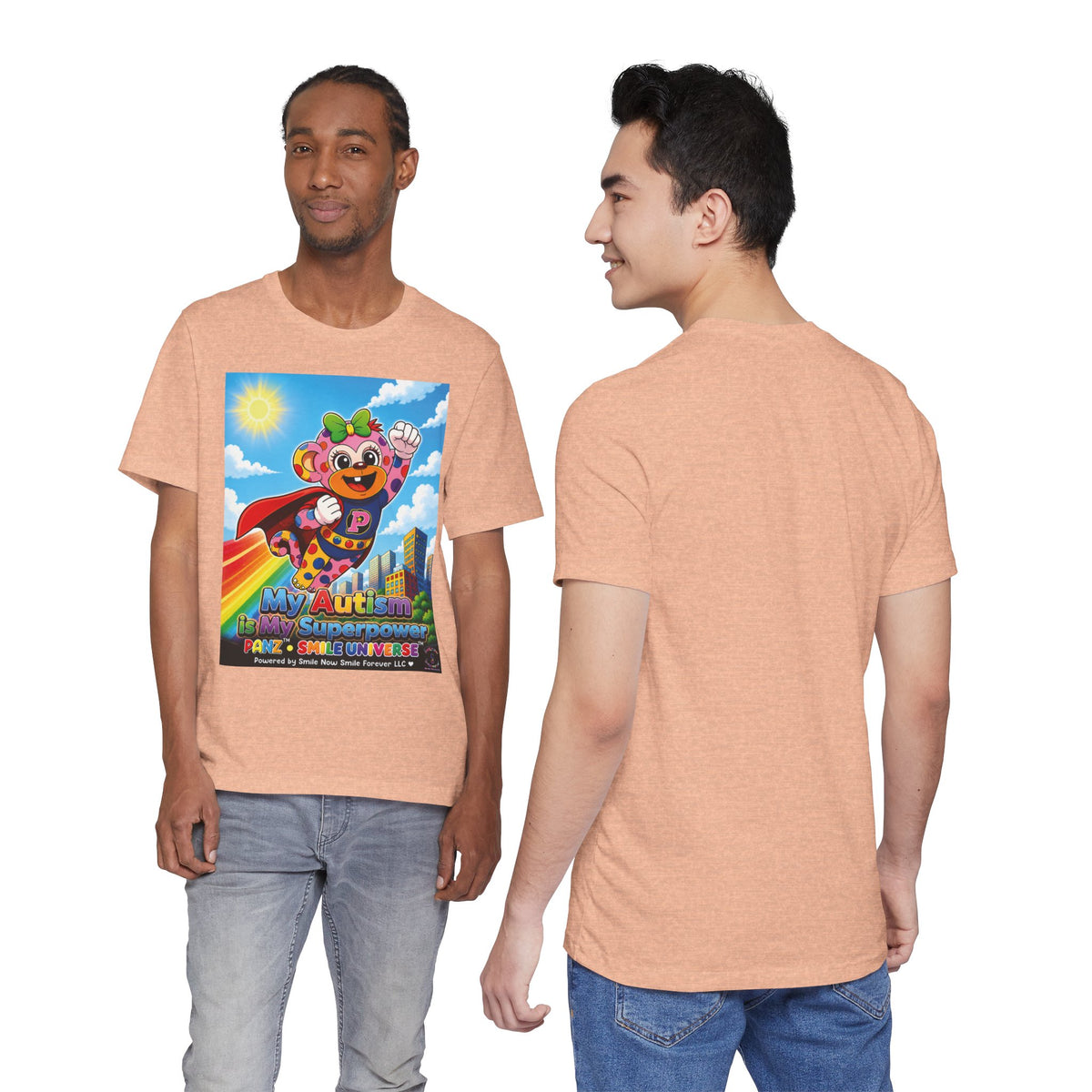 Panz™ Unisex Jersey Short Sleeve Tee – "My Autism is My Superpower" Graphic | Smile Universe Collection