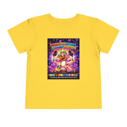 Panz™ Toddler Short Sleeve Tee – "Differently Amazing & Loudly Autistic!" Graphic | Smile Universe Collection