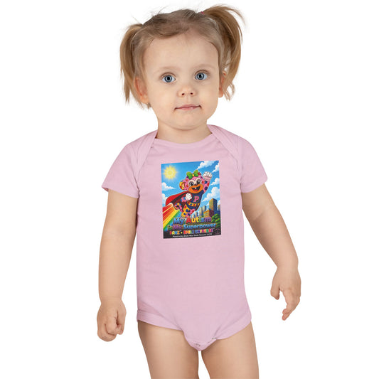 Panz™ Baby Short Sleeve Onesie® – "My Autism is My Superpower" Graphic | Smile Universe Collection