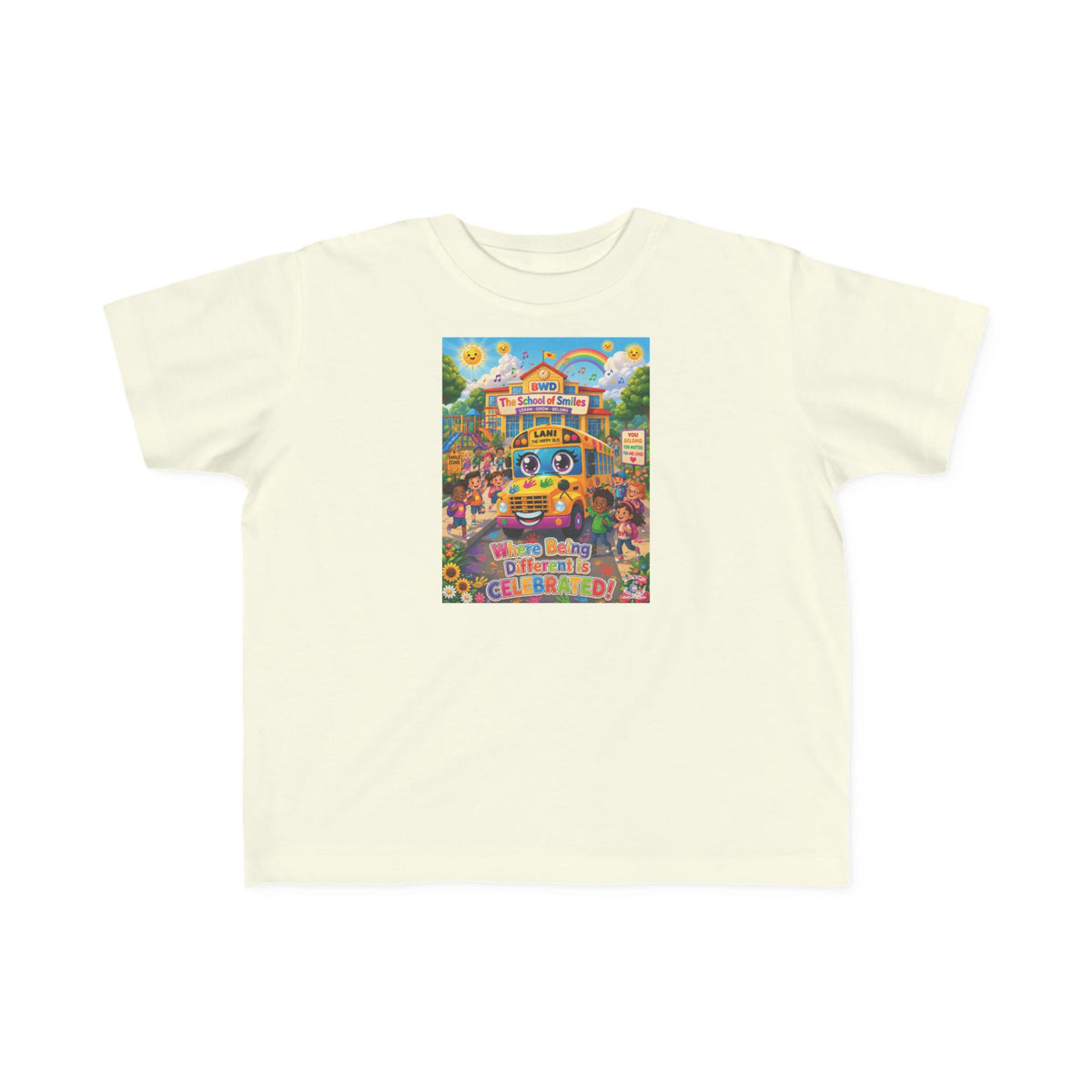 Lani™ Toddler's Fine Jersey Tee – "Where Being Different is CELEBRATED!" Graphic Shirt