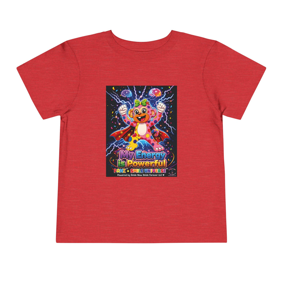 Panz™ Toddler Short Sleeve Tee – "My Energy is Powerful" Graphic Tee | Smile Universe Collection