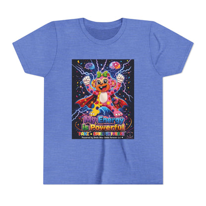 Panz™ Youth Short Sleeve Tee – "My Energy is Powerful" Graphic Tee | Smile Universe Collection