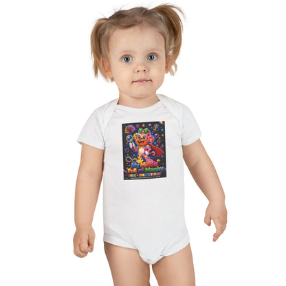 Panz™ Baby Short Sleeve Onesie® – "My Mind is Full of Magic" Graphic | Smile Universe Collection