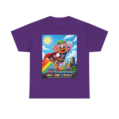Panz™ Unisex Heavy Cotton™ Tee – "My Autism is My Superpower" Graphic | Smile Universe Collection