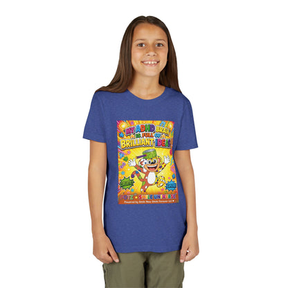 Potz™ Youth Short Sleeve Tee – "My ADHD Brain is Full of Brilliant Ideas!" Graphic Tee | Smile Universe Collection