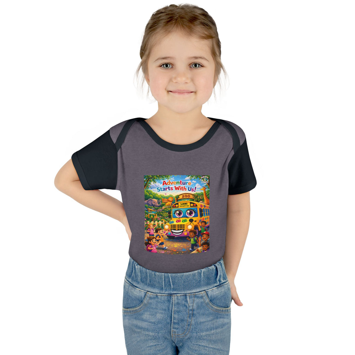 Lani™ Infant Baby Rib Bodysuit – "Adventure Starts With Us!" Graphic