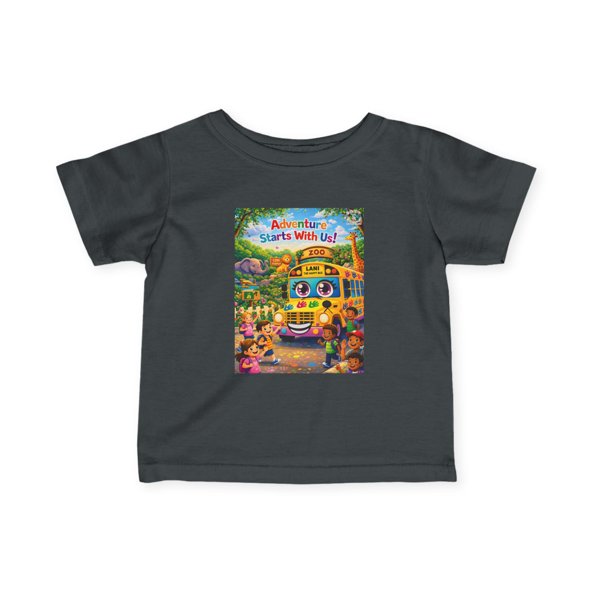 Lani™ Infant Fine Jersey Tee – "Adventure Starts With Us!" Graphic