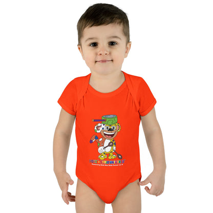 Potz™ Infant Baby Rib Bodysuit – Playful Chef Graphic Onesie | Smile Universe Collection