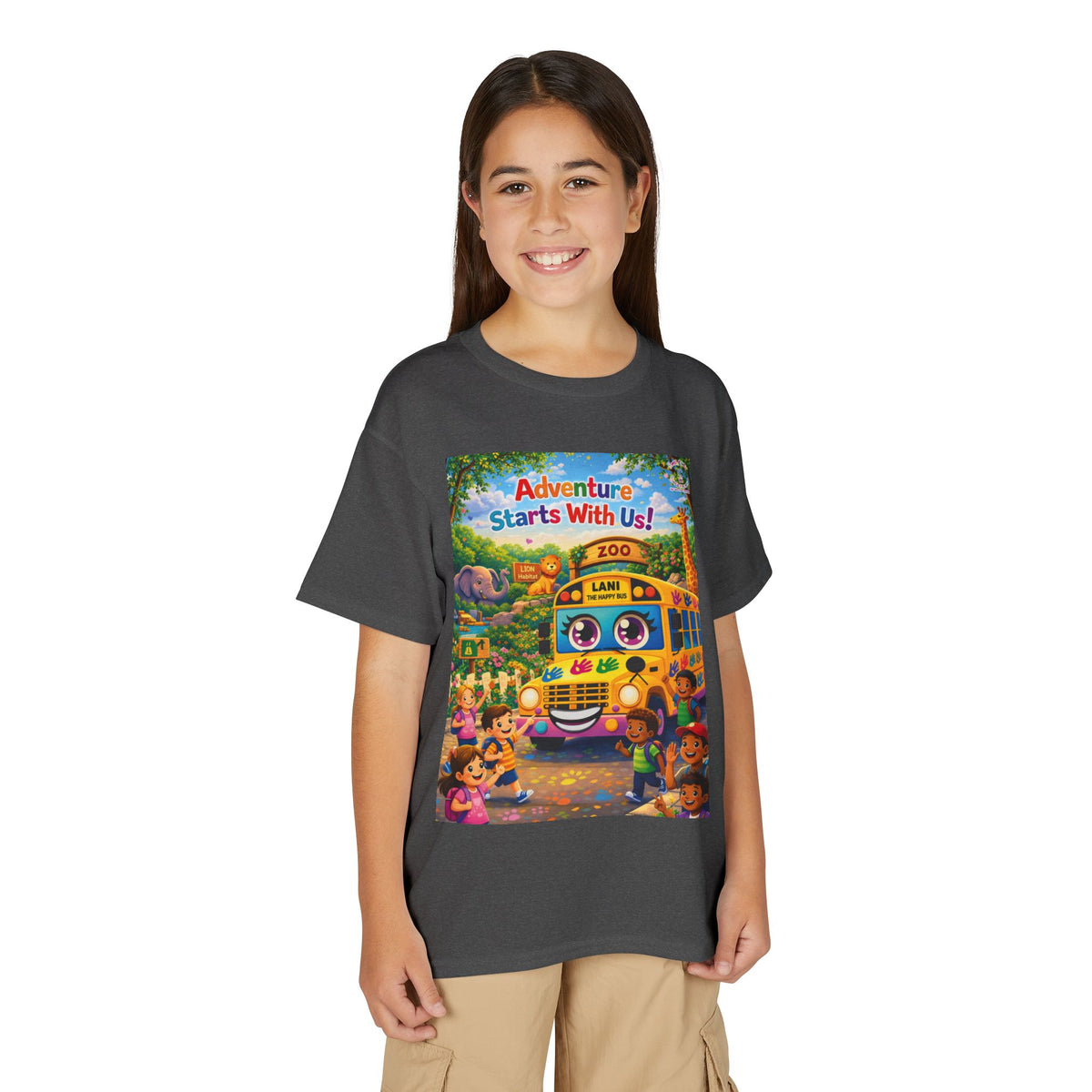Lani™ Youth DryBlend® T-Shirt – "Adventure Starts With Us!" Graphic