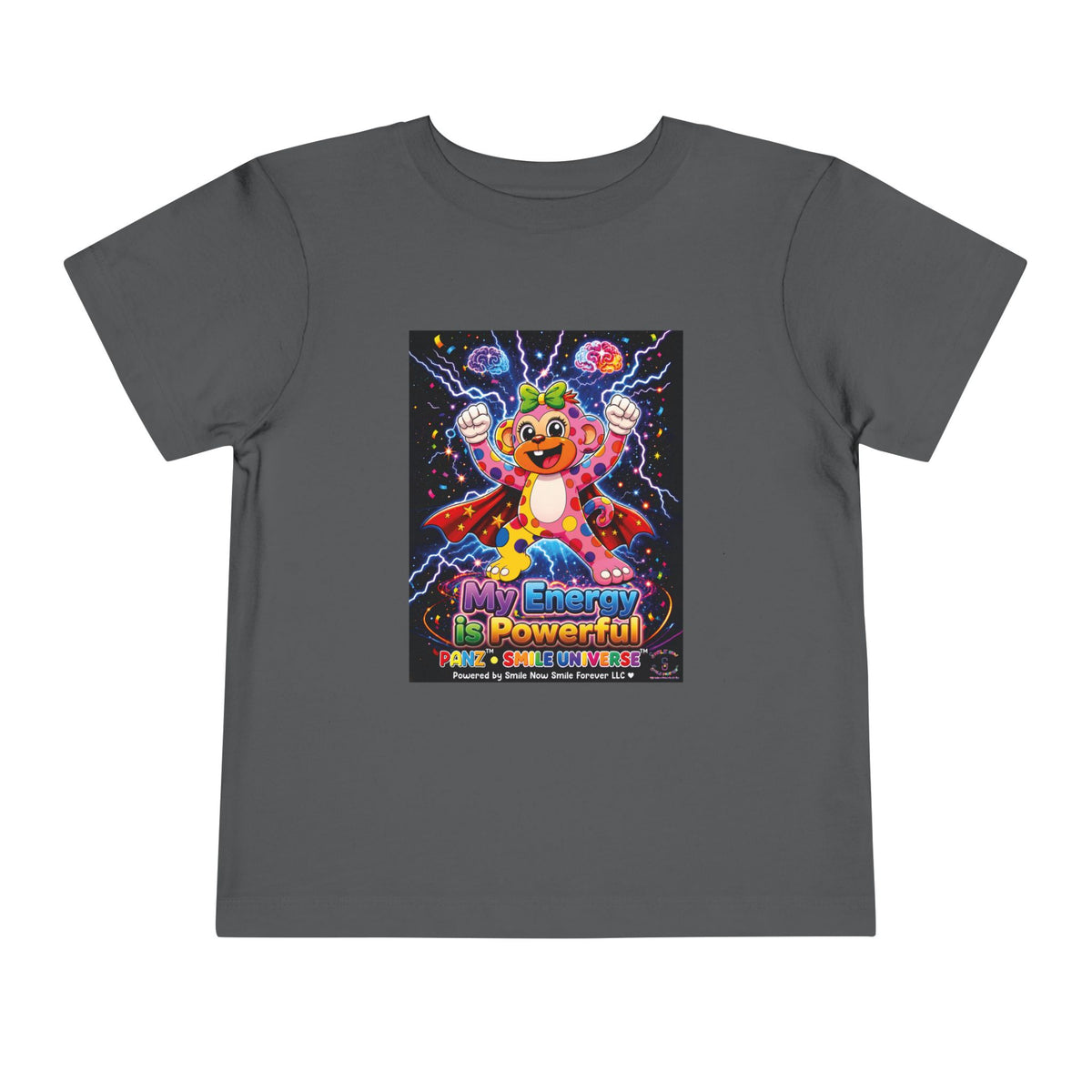 Panz™ Toddler Short Sleeve Tee – "My Energy is Powerful" Graphic Tee | Smile Universe Collection