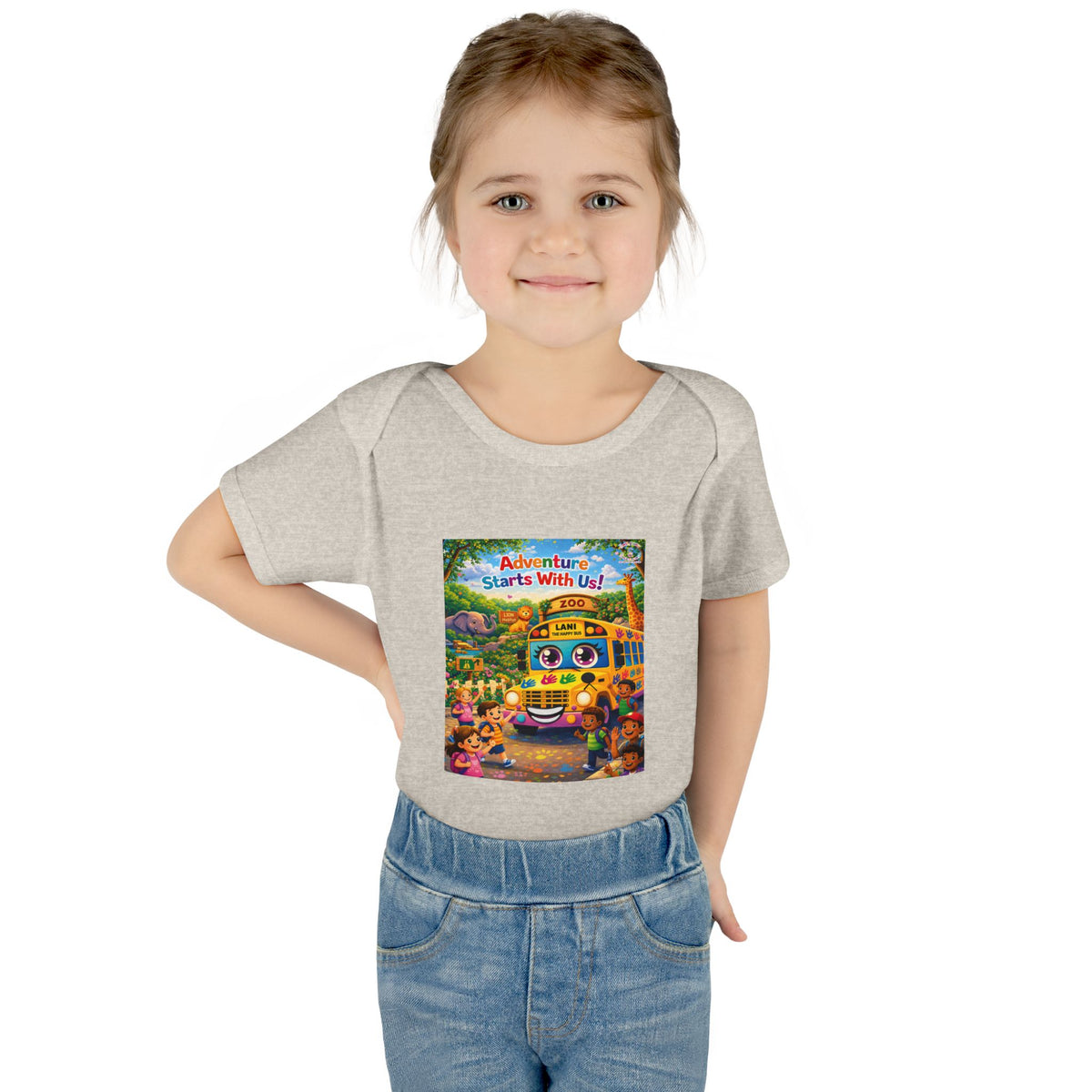 Lani™ Infant Baby Rib Bodysuit – "Adventure Starts With Us!" Graphic
