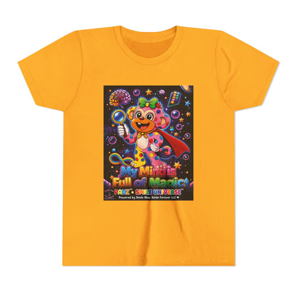 Panz™ Youth Short Sleeve Tee – "My Mind is Full of Magic" Graphic | Smile Universe Collection