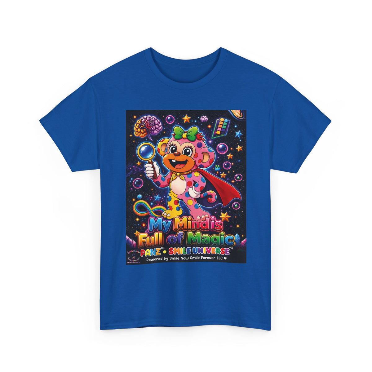 Panz™ Unisex Heavy Cotton™ Tee – "My Mind is Full of Magic" Graphic | Smile Universe Collection