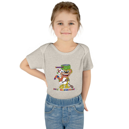 Potz™ Infant Baby Rib Bodysuit – Playful Chef Graphic Onesie | Smile Universe Collection