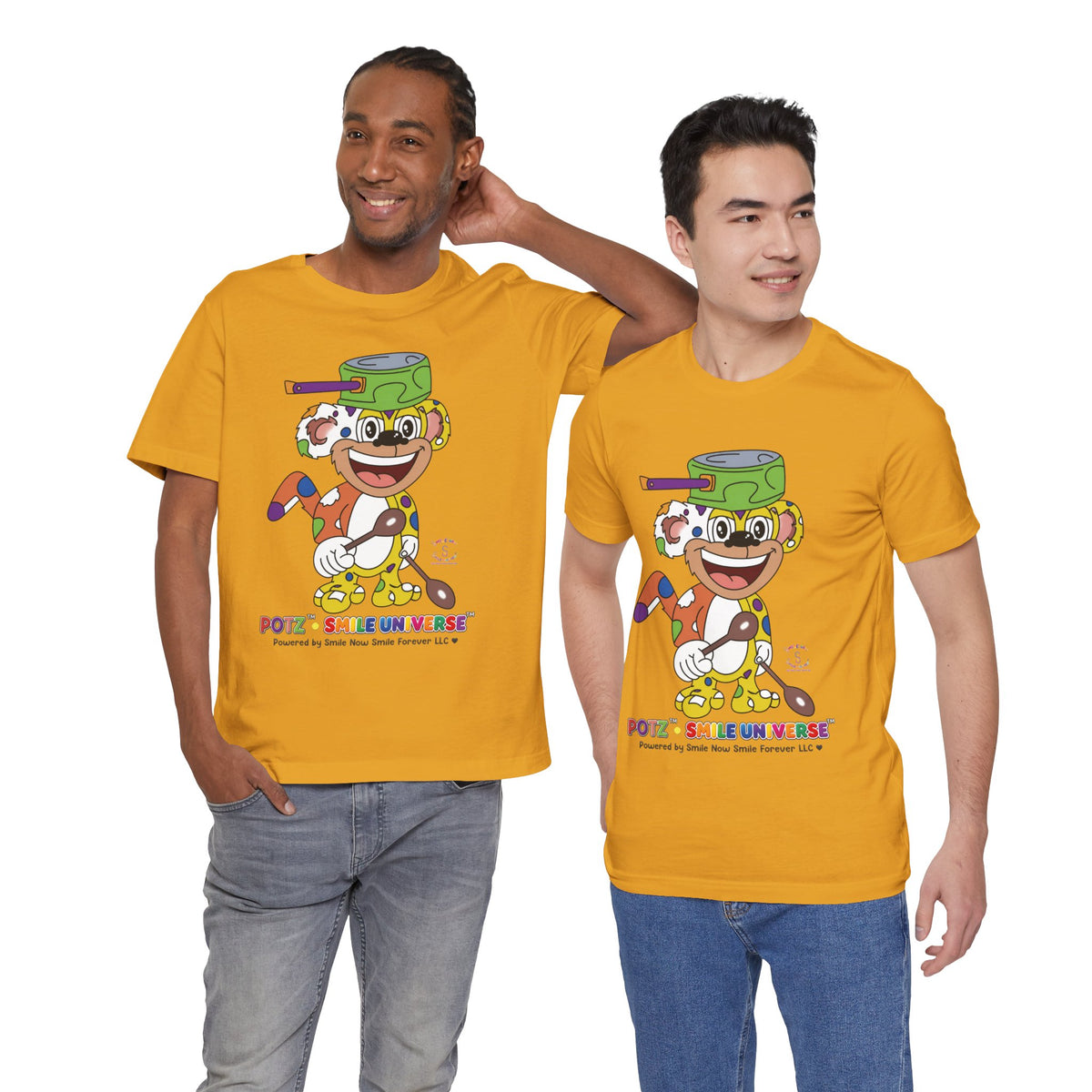Potz™ Unisex Jersey Short Sleeve Tee – Playful Graphic Tee | Smile Universe Collection