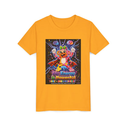 Panz™ Youth Short Sleeve Tee – "My Energy is Powerful" Graphic Tee | Smile Universe Collection