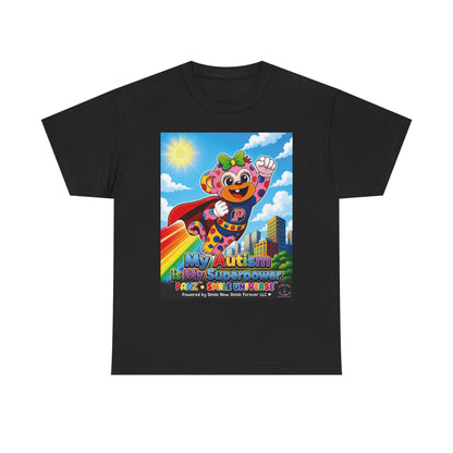 Panz™ Unisex Heavy Cotton™ Tee – "My Autism is My Superpower" Graphic | Smile Universe Collection