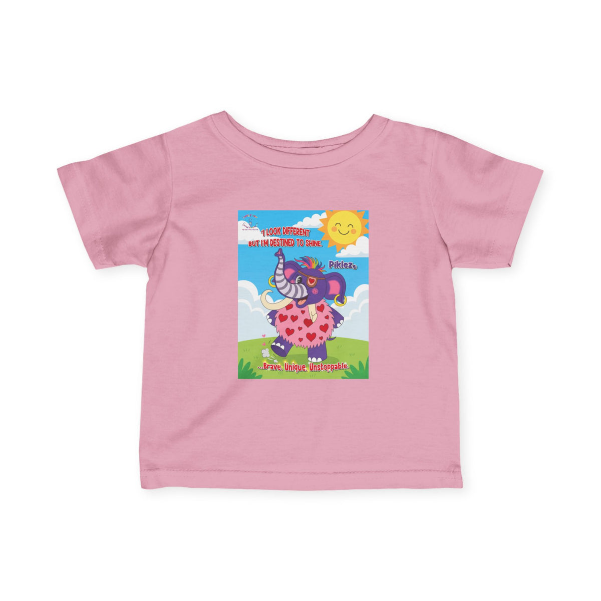 Piklez™ Infant Fine Jersey Tee – “Destined to Shine” Baby Shirt | Smile Universe Piklez Collection