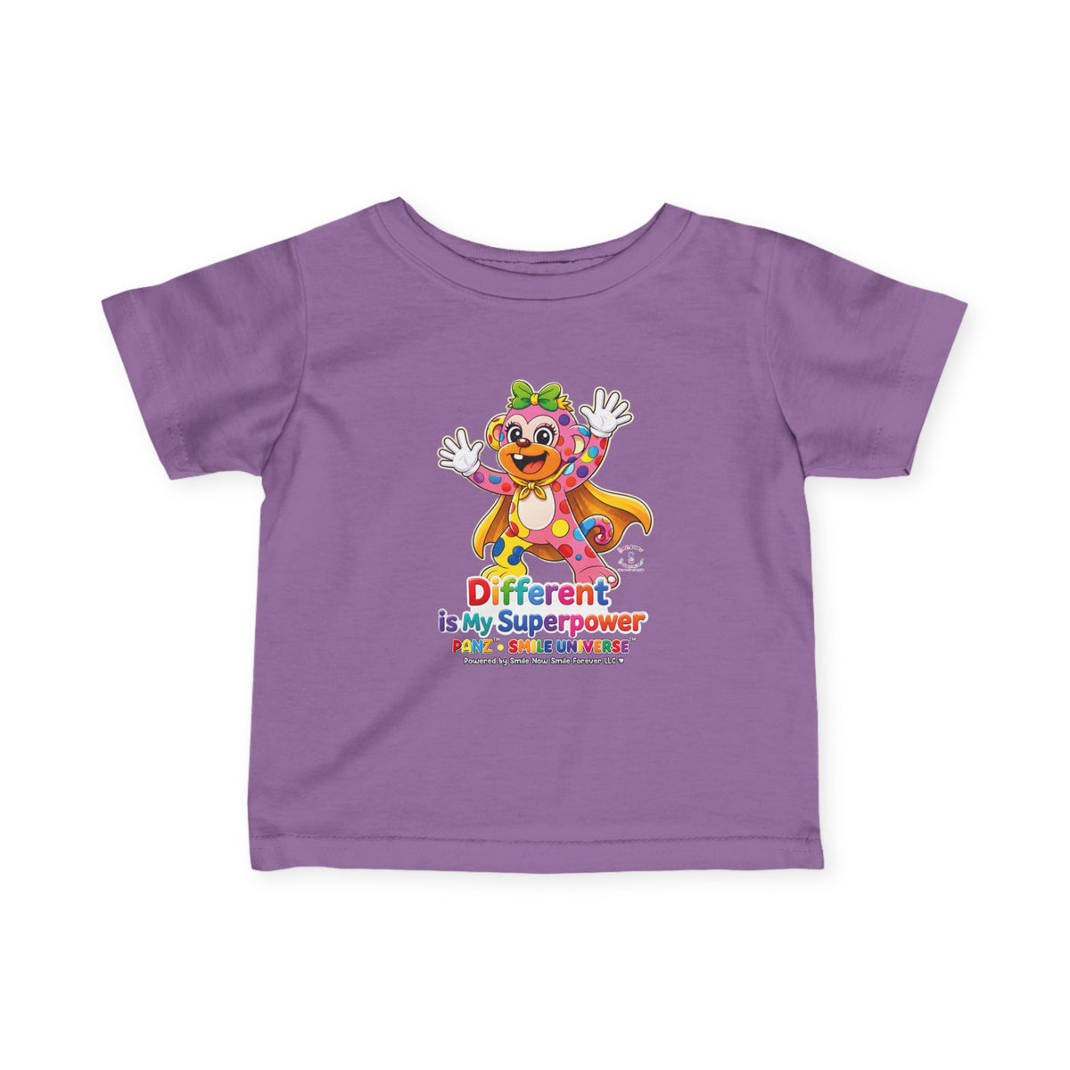 Panz™ Infant Fine Jersey Tee – "Different is My Superpower" Graphic | Smile Universe Collection