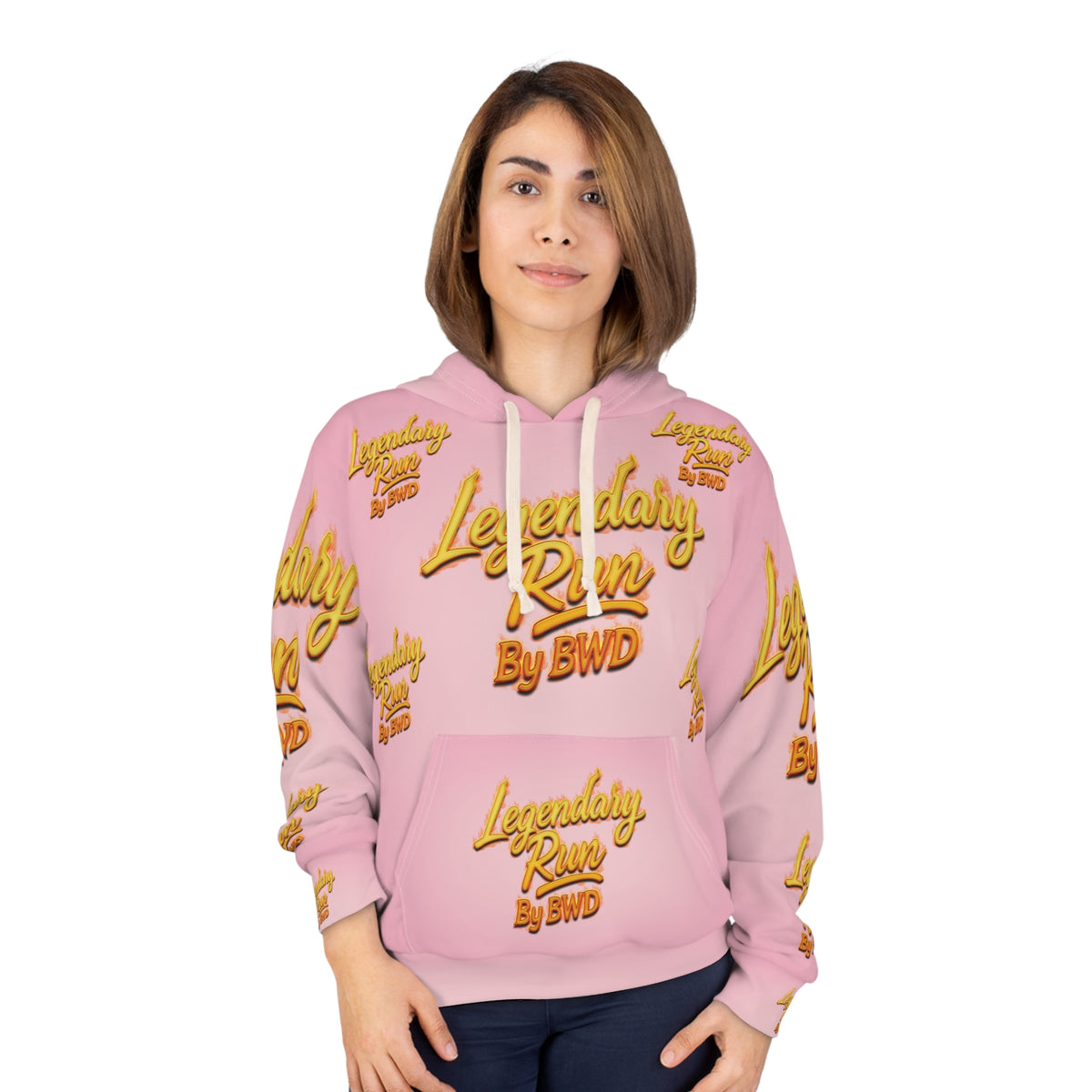Legendary Run All-Over Print Hoodie — Pullover