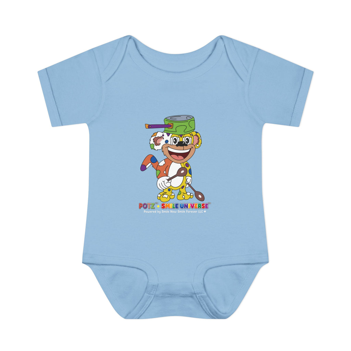 Potz™ Infant Baby Rib Bodysuit – Playful Chef Graphic Onesie | Smile Universe Collection