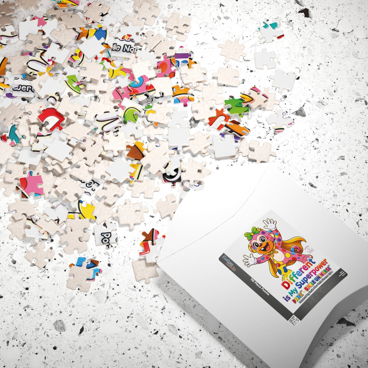 Panz™ Puzzle (110, 252, 520 & 1014-piece) – "Different is My Superpower" Graphic | Smile Universe Collection