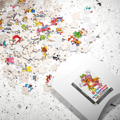 Panz™ Puzzle (110, 252, 520 & 1014-piece) – "Different is My Superpower" Graphic | Smile Universe Collection