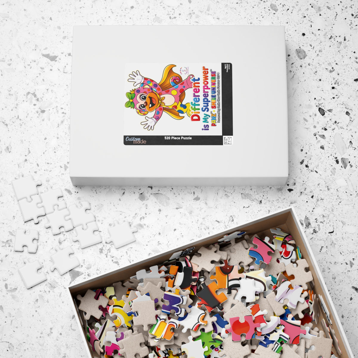 Panz™ Puzzle (110, 252, 520 & 1014-piece) – "Different is My Superpower" Graphic | Smile Universe Collection