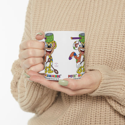 Potz™ Ceramic Mug – Playful Graphic Coffee Mug | Smile Universe Collection