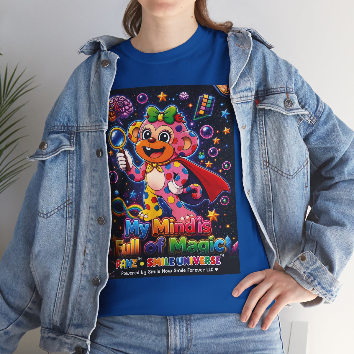 Panz™ Unisex Heavy Cotton™ Tee – "My Mind is Full of Magic" Graphic | Smile Universe Collection