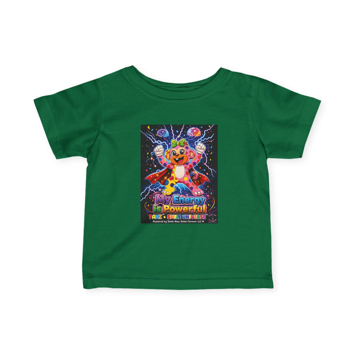 Panz™ Infant Fine Jersey Tee – "My Energy is Powerful" Graphic Tee | Smile Universe Collection