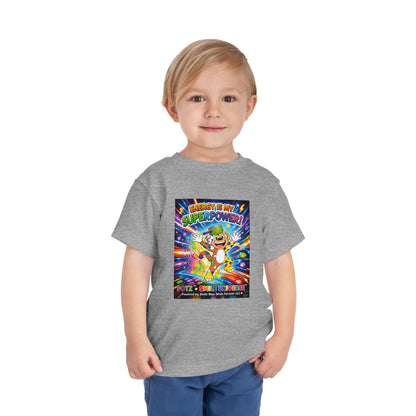 Potz™ Toddler Short Sleeve Tee – "Energy is My Superpower!" Graphic Tee | Smile Universe Collection