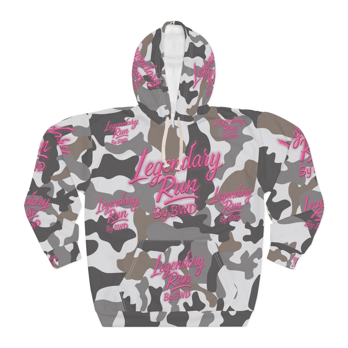 Legendary Run All-Over Print Hoodie — Pullover