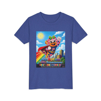Panz™ Youth Short Sleeve Tee – "My Autism is My Superpower" Graphic | Smile Universe Collection