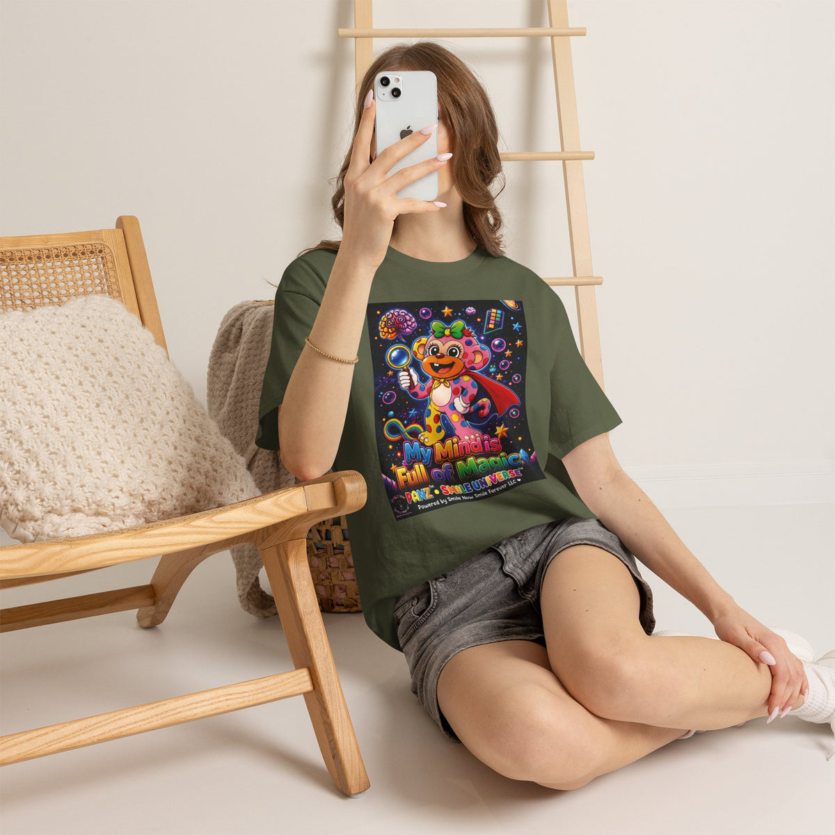 Panz™ Unisex Heavy Cotton™ Tee – "My Mind is Full of Magic" Graphic | Smile Universe Collection