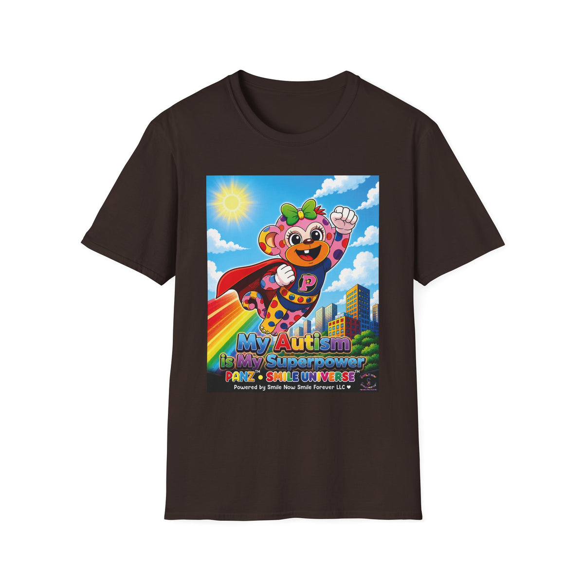 Panz™ Unisex Softstyle T-Shirt – "My Autism is My Superpower" Graphic | Smile Universe Collection