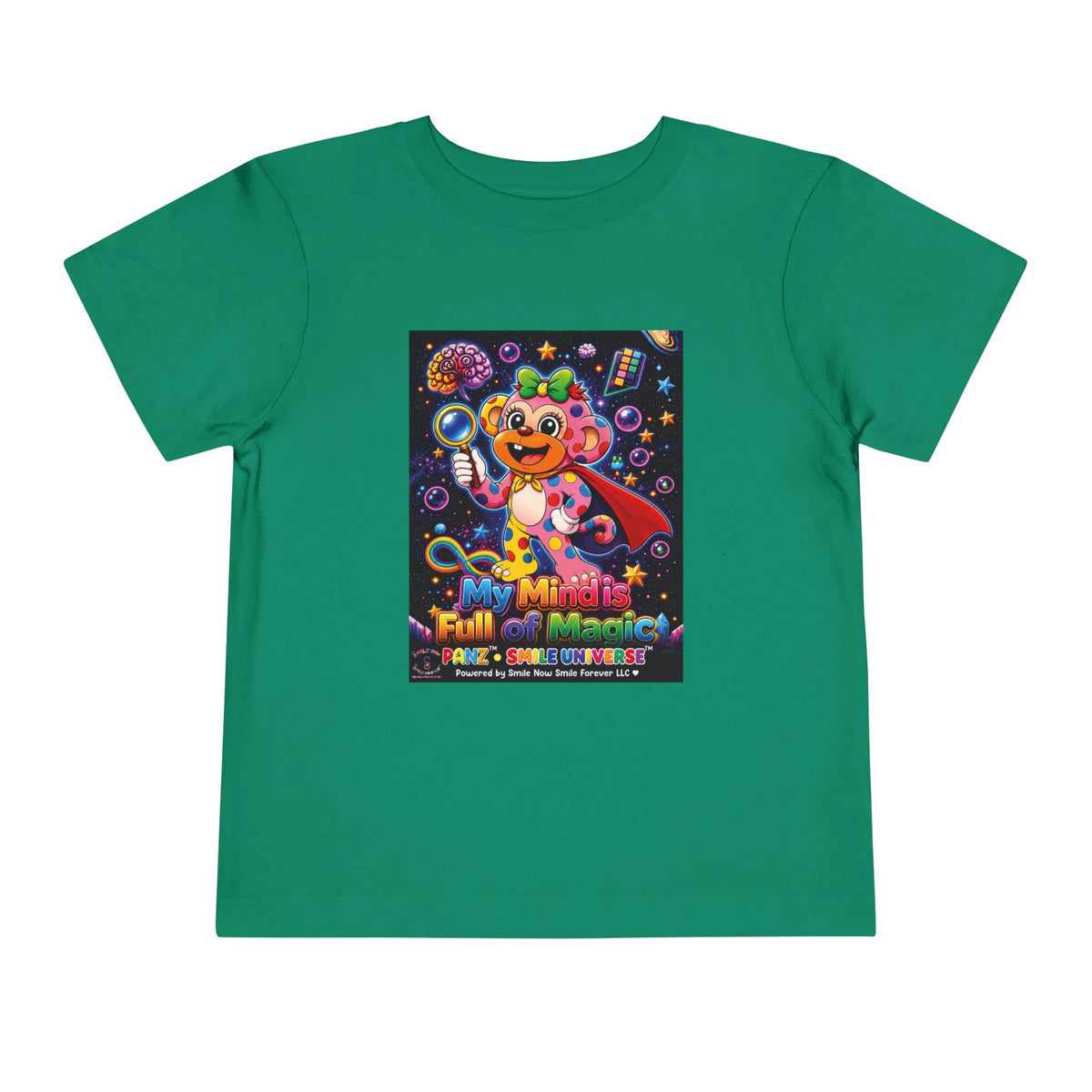 Panz™ Toddler Short Sleeve Tee – "My Mind is Full of Magic" Graphic | Smile Universe Collection