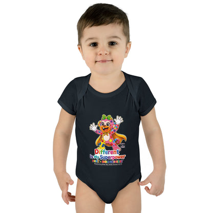 Panz™ Infant Baby Rib Bodysuit – "Different is My Superpower" Graphic | Smile Universe Collection
