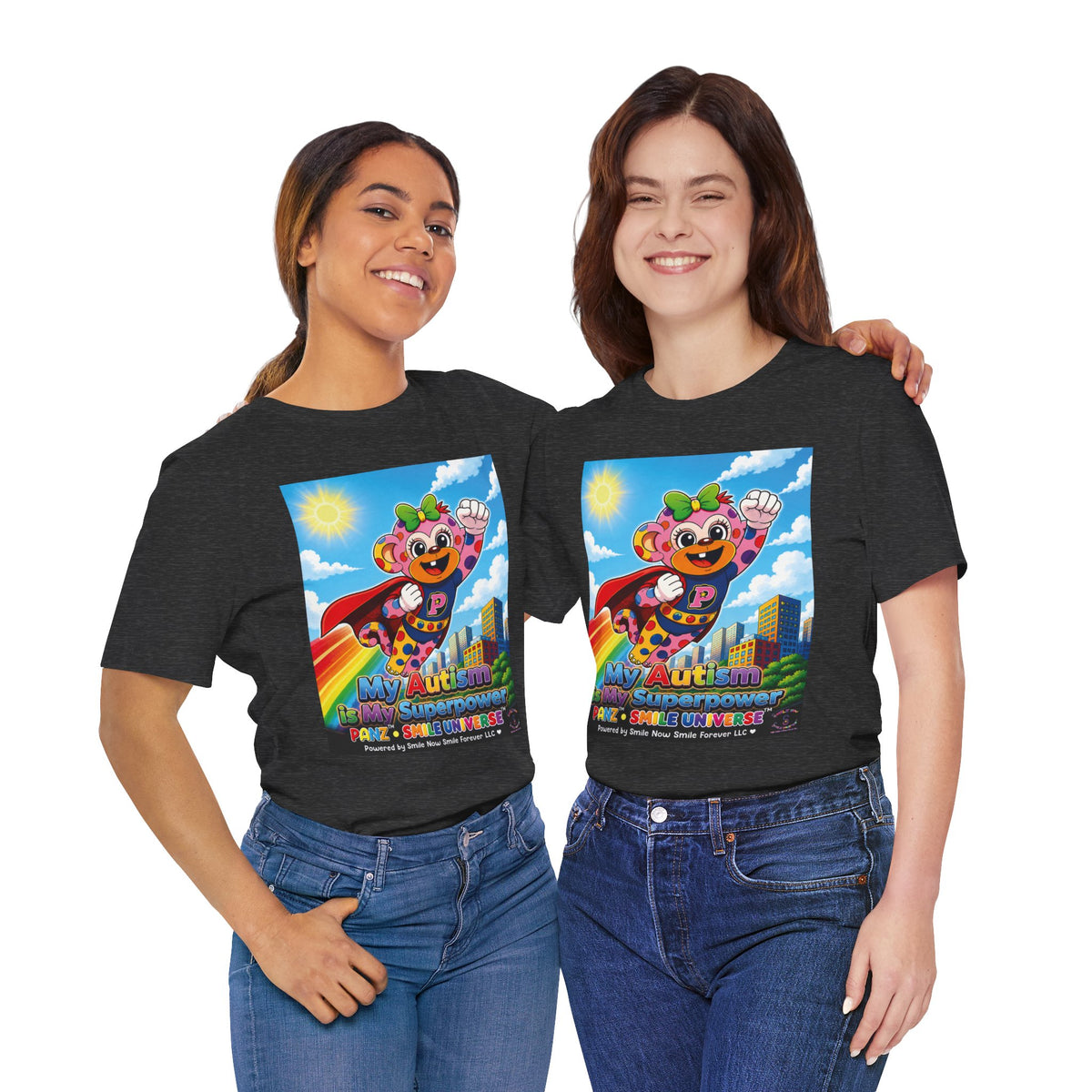Panz™ Unisex Jersey Short Sleeve Tee – "My Autism is My Superpower" Graphic | Smile Universe Collection