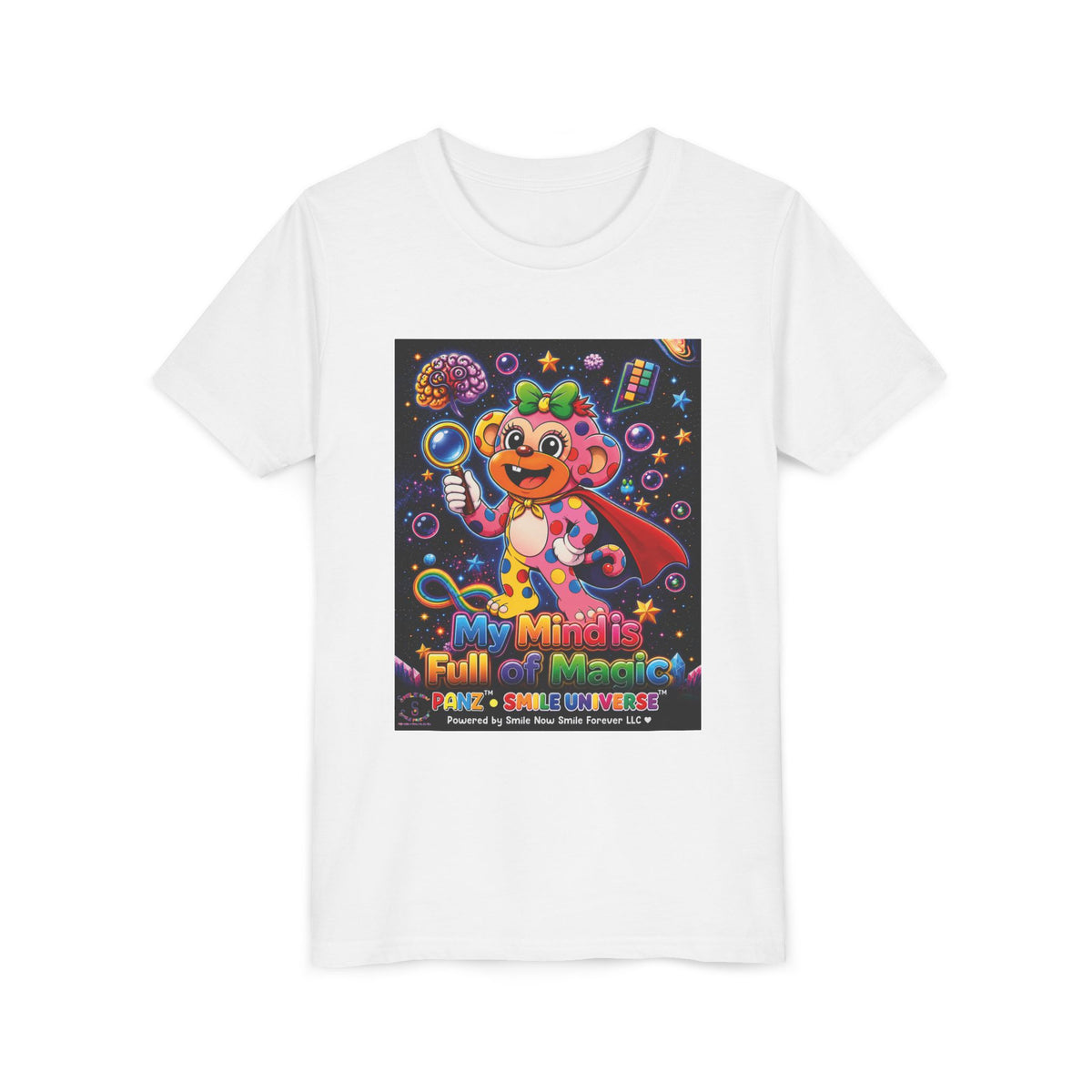 Panz™ Youth Short Sleeve Tee – "My Mind is Full of Magic" Graphic | Smile Universe Collection