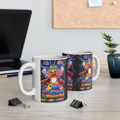 Panz™ Ceramic Mug – "My Energy is Powerful" Graphic Coffee Mug | Smile Universe Collection